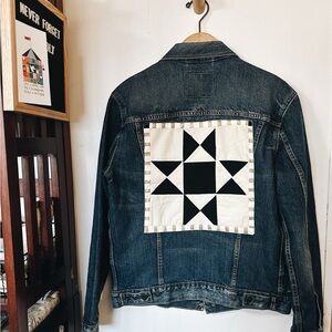Vintage Levi Denim Jacket with Sawtooth Star Patch